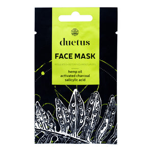 Duetus Face Mask for Oily Skin with Hemp oil, activated charcoal and salicylic acid