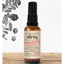 Oleiq Cranberry Seed Cold-Pressed Oil for Face. Organic