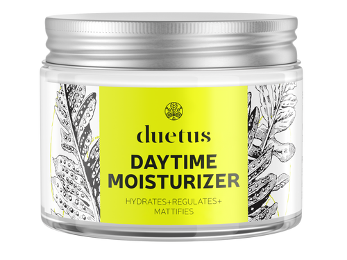 Duetus Daytime Moisturizer hydrates and regenerates mattifies