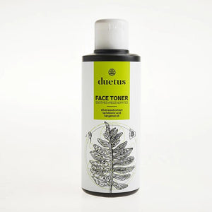 acne skin toner with bergamot essential oil, DUETUS brand 
