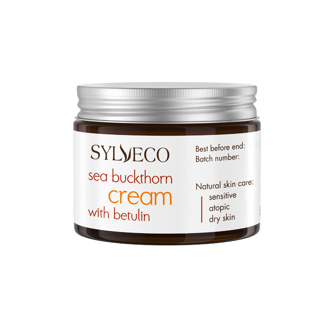 SYLVECO Sea Buckthorn Cream with Betulin. Natural skin care: sensitive skin, eczema, dry skin