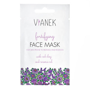 Vianek Fortifying Face Mask for Skin Prone to Redness and Rosacea with red clay and sesame oil